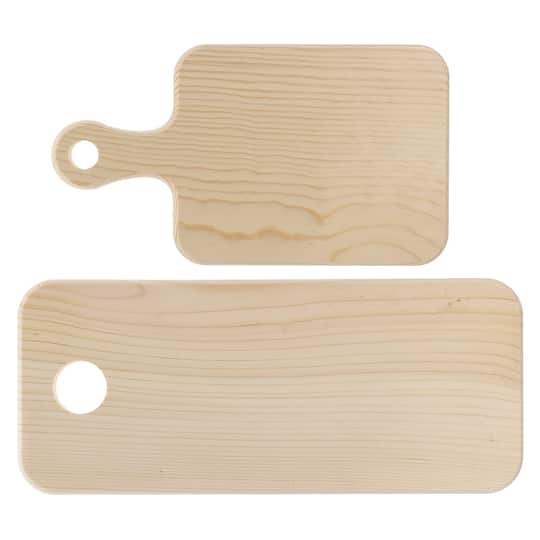 Good Wood by Leisure Arts&#xAE; 2-Piece Rectangle Wood Cutting Board Set